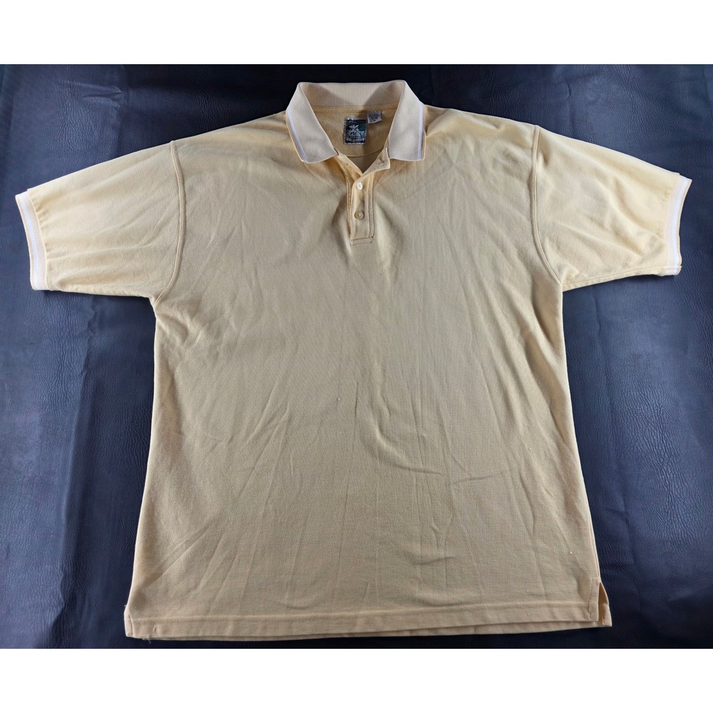 McIntosh & Seymour Oregon Soccer Gear Polo Shirt Yellow Mens XL Cotton Blend